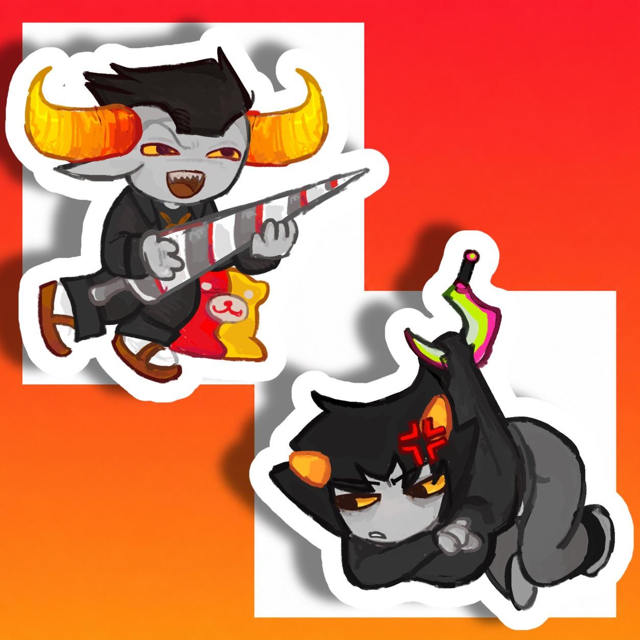 HOMESTUCK Keychains - BETA TROLLS (preorder) - Etsy