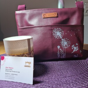 Handtasche, Umhängetasche, Taschen, Umhängetasche Damen Pusteblume bordeaux Damenhandtasche