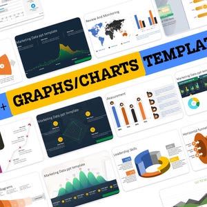 100+ Editable Graph & Chart Templates - Modern Data Visualization Slides - Business Infographics - Annual Report Slides - Instant Download