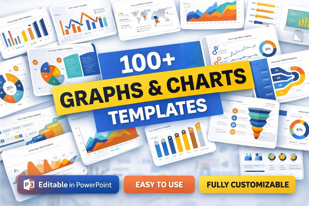 100+ Graph & Chart Templates: Modern Data Slides (instant Download) - Etsy