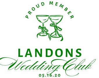 Custom Wedding Club Digital Download for Wedding T Shirt Toss Personalized Canva Template for Commemorative Wed Party Tee Favors Social Club