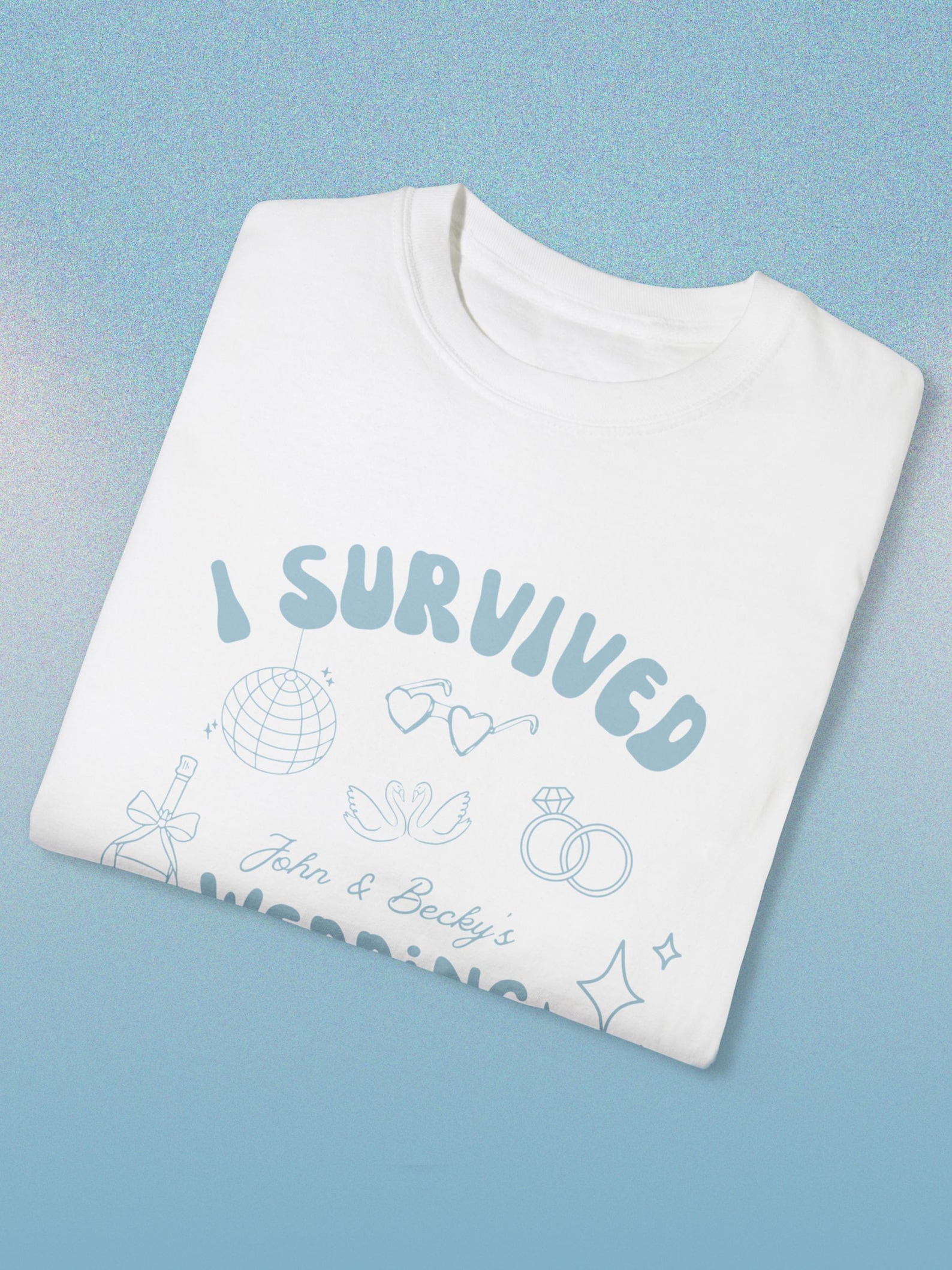 Custom I Survived Funny Wedding Digital Download for Wedding T Shirt