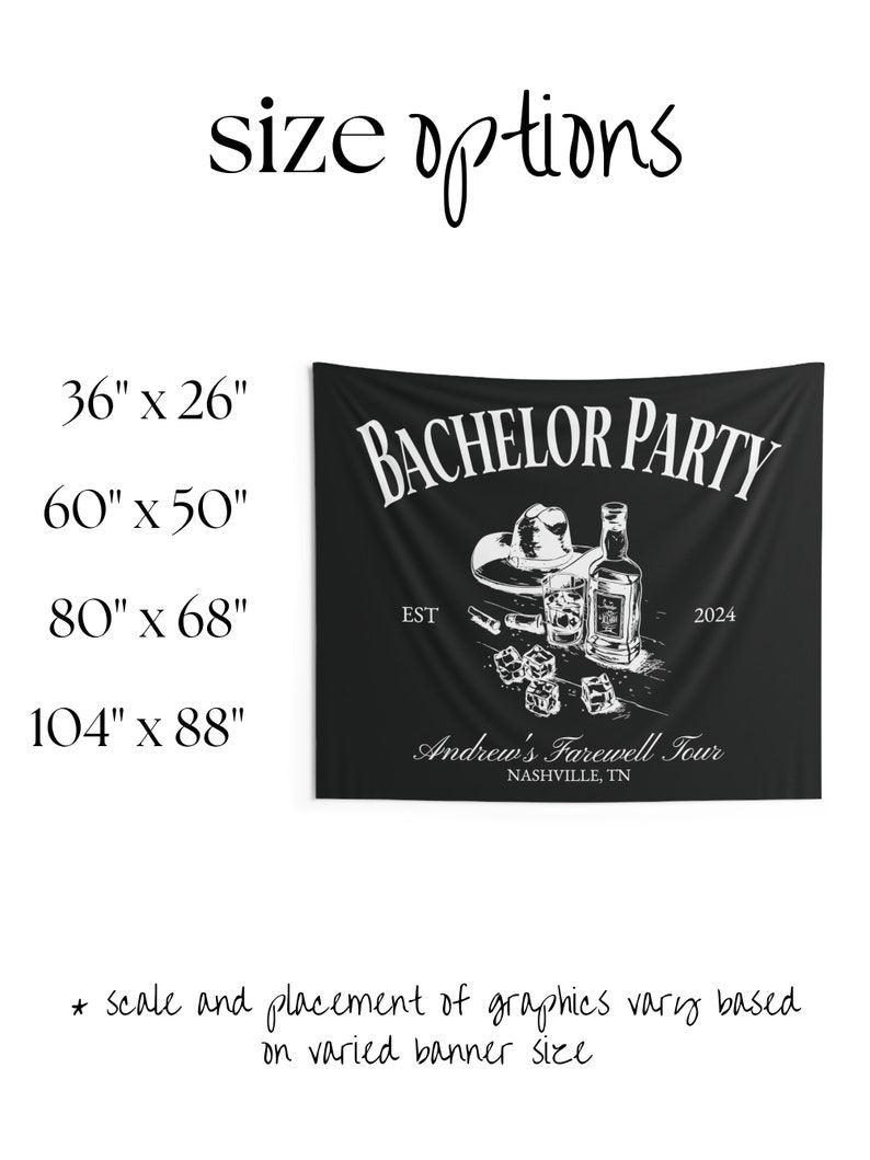 Personalized Bachelor Party Banner: Whiskey Theme Photo Backdrop image 8