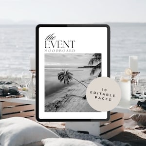 Moodboard Template for Party Planning Editable Mood boards for Event Planning Aesthetic DIY Canva moodboard kit for party themes organizer