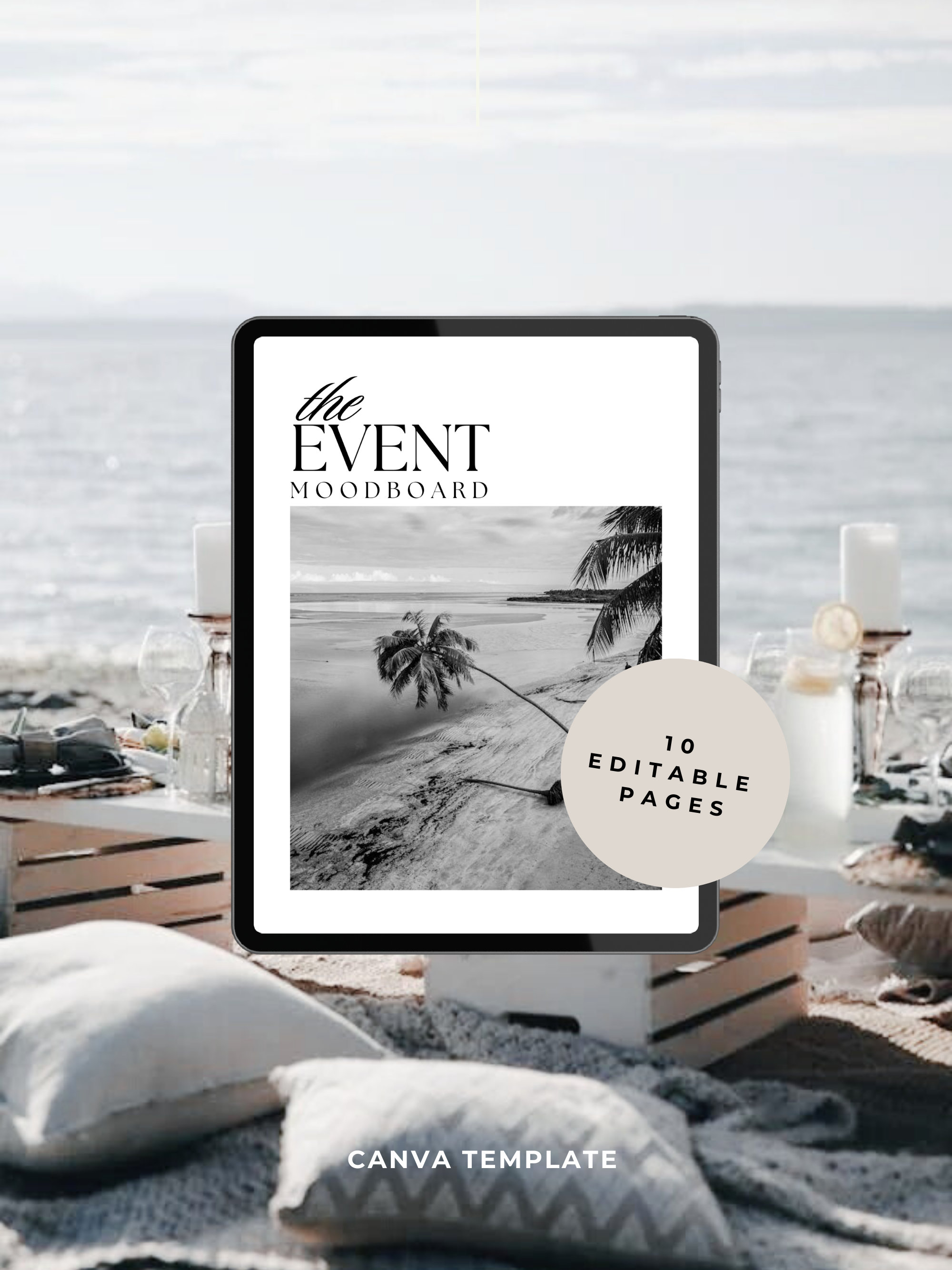 Moodboard Template for Party Planning Editable Mood boards for Event Planning Aesthetic DIY Canva moodboard kit for party themes organizer