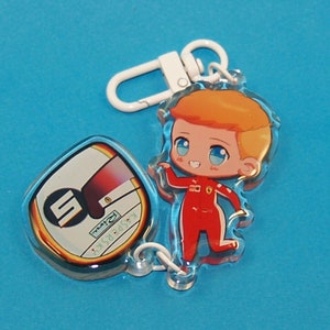 Sebastian Vettel Keyring Formula 1 Acrylic Charm F1 Ferrari Gifts