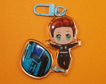 George Russell Keyring Formula 1 Acrylic Charm F1 Mercedes Gifts