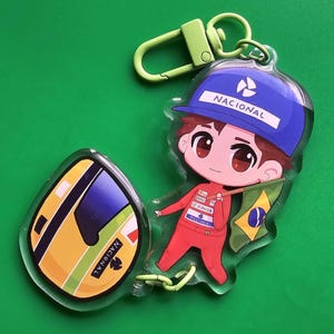 Ayrton Senna Keyring Formula 1 Acrylic Charm F1 McLaren Gifts