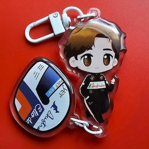 Elio de Angelis Keyring Formula 1 Acrylic Charm F1 Gifts JPS Lotus