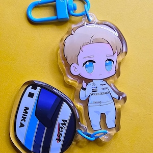 Mika Hakkinen Keyring Formula 1 Acrylic Charm F1 McLaren Gifts