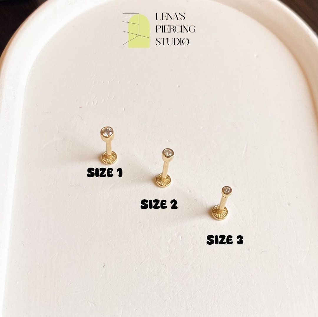 ◆STONEHENgE◆ 14K Cubic Piercing SA24D32U Single Amazon.com: 14K REAL Solid Gold Cubic Zirconia Hoop Earring