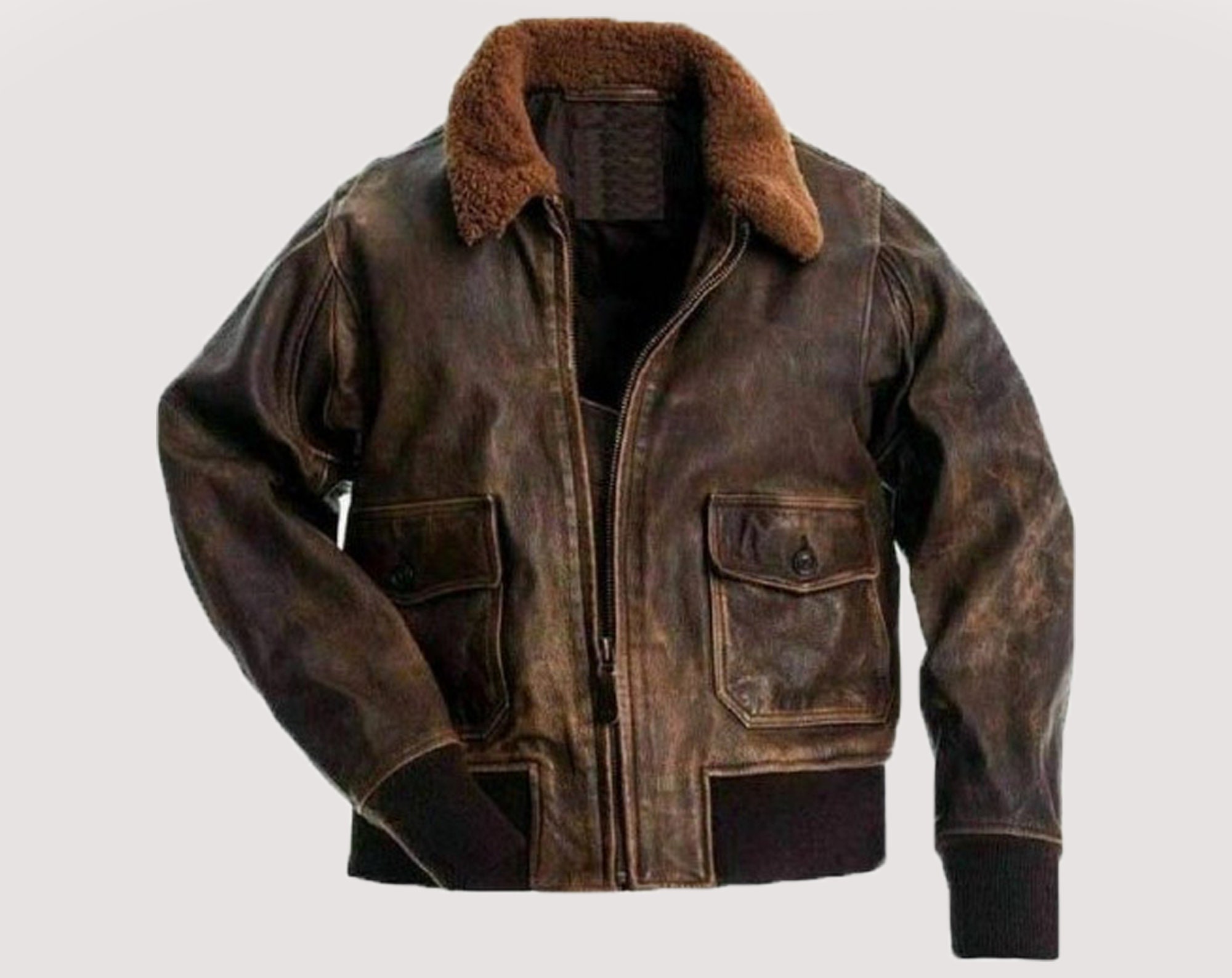 Men's genuine shop leather bomber jackets