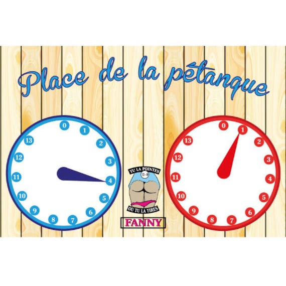 Compteur de points pétanque 0 à 13 - Format 290x190mm en pvc 5mm