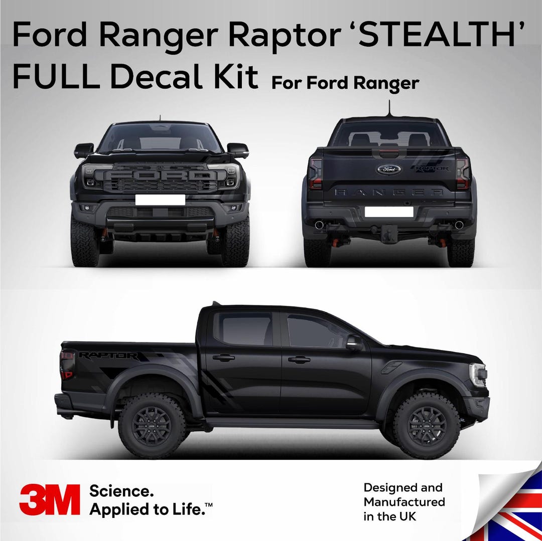 Ford Ranger Raptor Decal STEALTH Kit Geometric Camo FULL KIT 3m (2019 ...