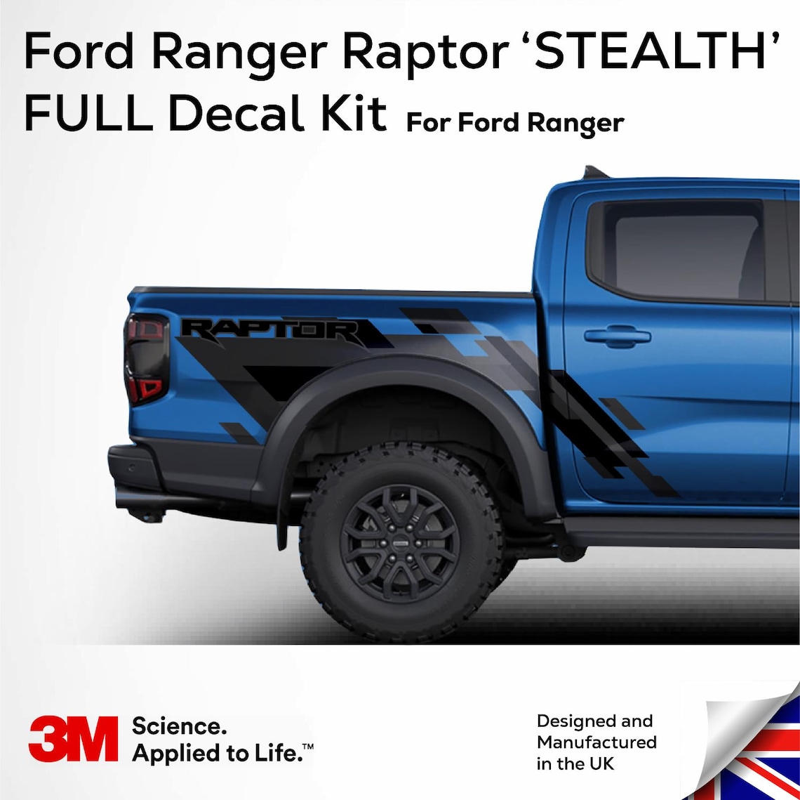 Ford Ranger Raptor Decal STEALTH Kit Geometric Camo FULL KIT 3m (2019 ...