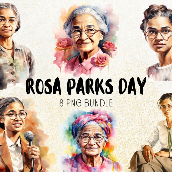 Rosa Parks Day Clipart Bundle: Commemorate the Legacy with 8 Inspirational Images