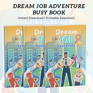 Job Dream Adventures Busy Book-druckbare Lernaktivitäten für Kinder im Alter von 2 bis 5 Jahren - Kleinkind-Lernmappe - Vorschul-Arbeitsblätter