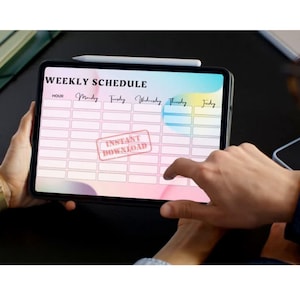 Elegante planificador semanal de clases / Imprimible y rellenable / Tamaños A4, A5, Carta (EE. UU.) y digital