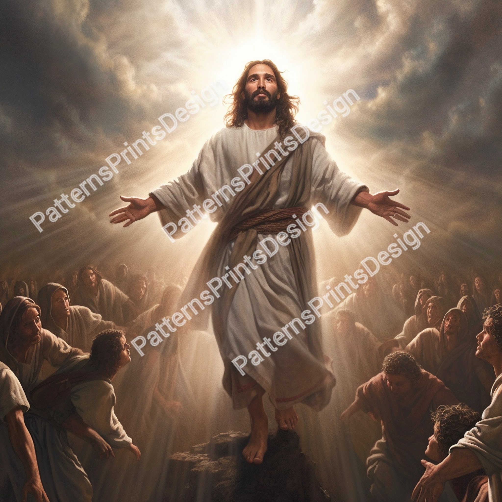 The Rapture | Jesus Christ Art | High quality AI generated artwork of The Second Coming of Jesus Christ during 'The Rapture'.