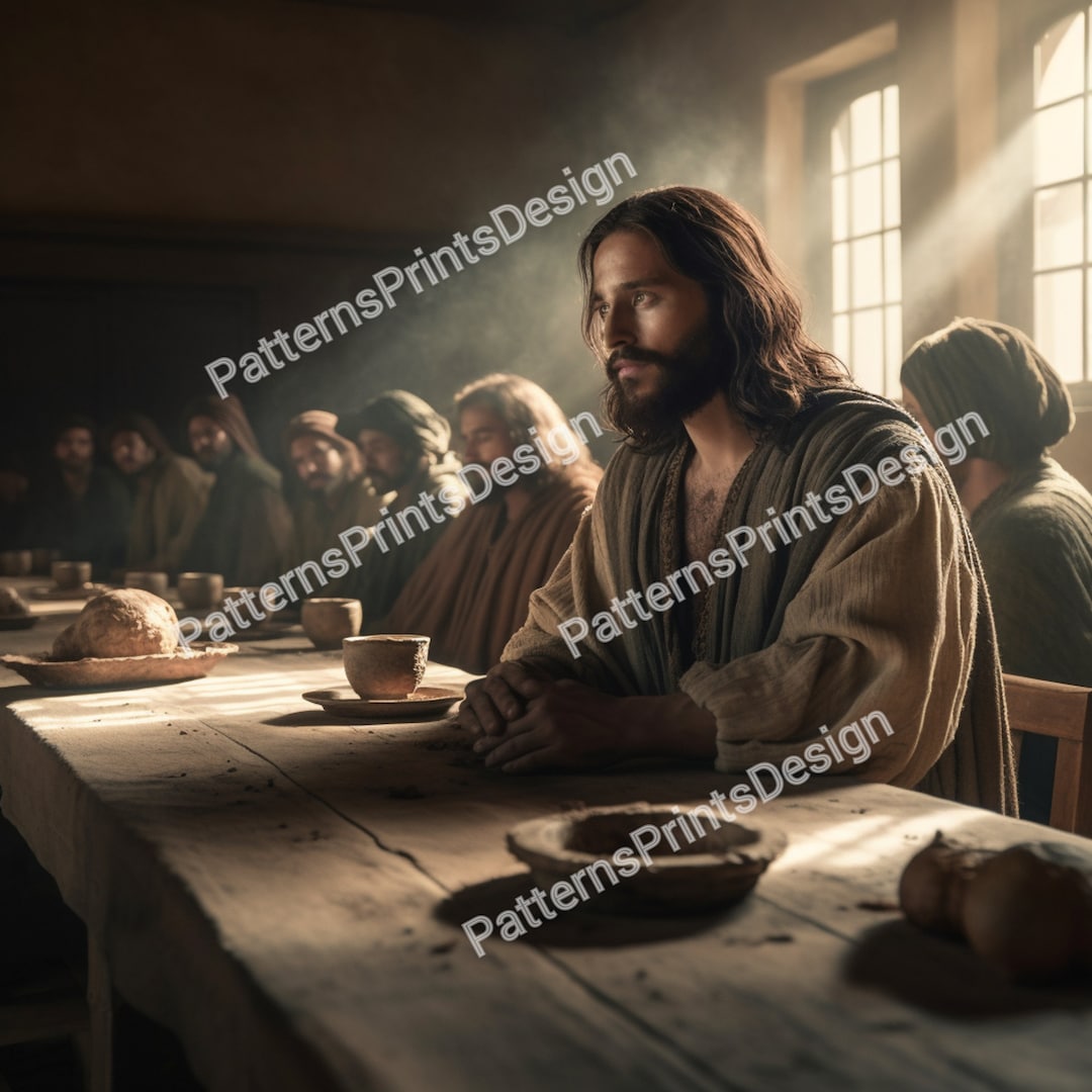 The Last Supper High Quality AI Image of Jesus Christ at the Last Supper. Etsy
