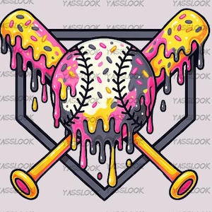 BASEBALL Drip PNG, Baseball SVG, Baseball Shirt ,Baseball Mom, Sublimation, Ice Cream Drip, Baseball game day, Team colors, Digital Download
