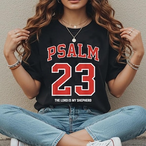 Psalm 23 Svg Png, The Lord Is My Shepherd PNG, Bible Verse Png, Christian Football Jersey Svg, Digital Download File, Gift