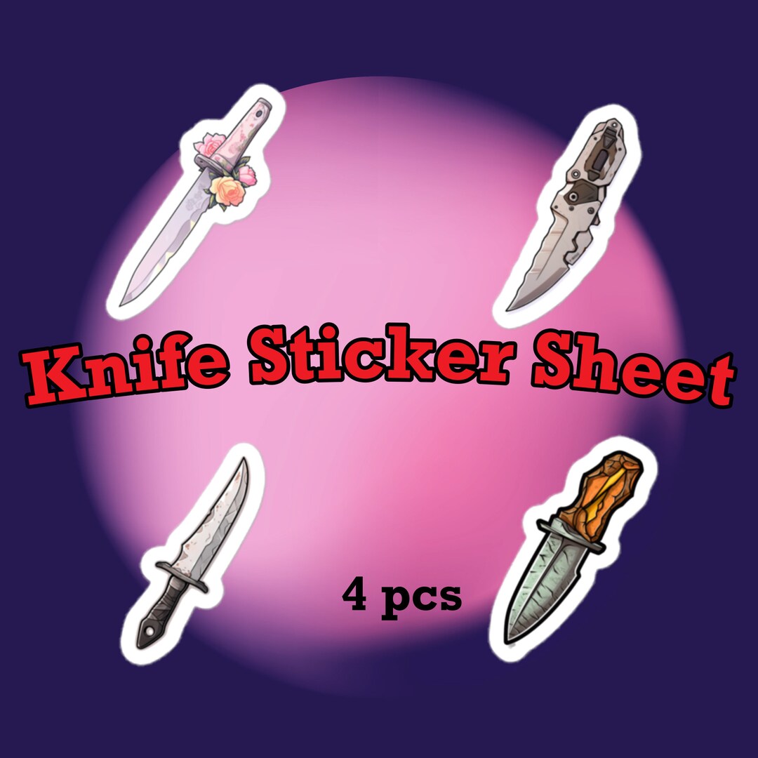 Anime Knife Sticker Set Sticker for Teen Knife Sticker Warrior Etsy