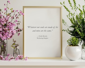 Wuthering Heights Quote Print | Emily Bronte Literary Art (Digital Download)
