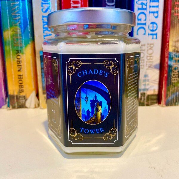 Chade’s Tower, 8 oz Soy Wax Candle, Robin Hobb, Fitzchivalry, Fantasy Candle