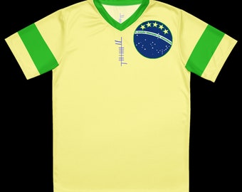 Búaid-Brasil-camiseta brasileira do futebol/ludopédio da praia-léine caide foirenn trága-National Beach Football/Soccer Team Kit Home Jersey