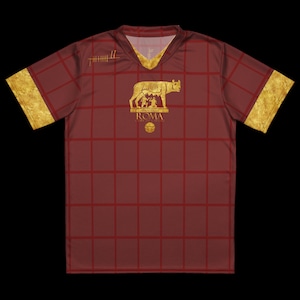 Búaid- Roma- club di calcio d'imperio romano- léine caide/peile- Rome Club Football/Soccer Kit Home Jersey