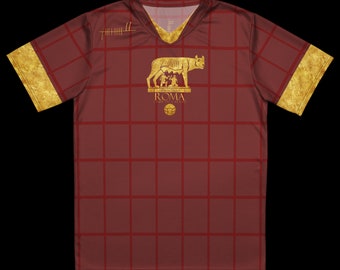 Búaid- Roma- club di calcio d'imperio romano- léine caide/peile- Rome Club Football/Soccer Kit Home Jersey