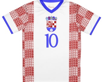 Búaid- Hrvatska #10- Nogometna Reprezentacija- léine caide abhaile- Croation National Football/Soccer Team Kit Icon Home Jersey