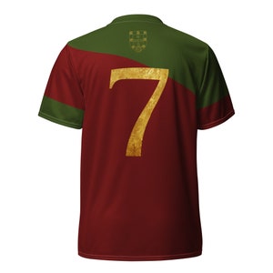 Búaid- Portugal #7 Camiseta do Ludopédio/Futebol- léine caide/peile- Portugese National Football/Soccer Team Kit Home Jersey