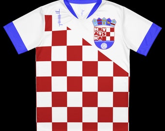 Búaid- Hrvatska nogometna reprezentacija- léine caide/peile abhaile- Croatia- Croatian National Football/Soccer Team Kit Home Jersey
