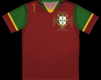 Búaid - Portugal Equipo do ludopédio / futebol - léine caide / peile - portugiesische Fußball- / Fußballmannschaftstrikot-Heimtrikot