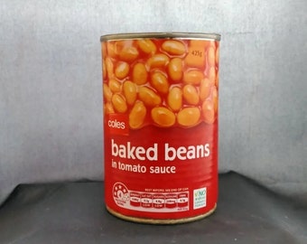 Coles Brand Baked Beans Stash Can, Diversion Safe, Secret Hide, Cash.