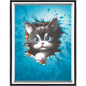 Tableau lumineux Black Cat Veilleuse Affiche lumineux Cadeau enfant Cadeau originalLED Light Painting Lamp Artwork Night Light