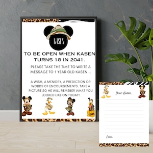 Mickey Mouse Safari Adventure with Jungle Animals Capstone . Personalized and Digital in Canva Format. Ideal for Boys and Girls' Birthdays.