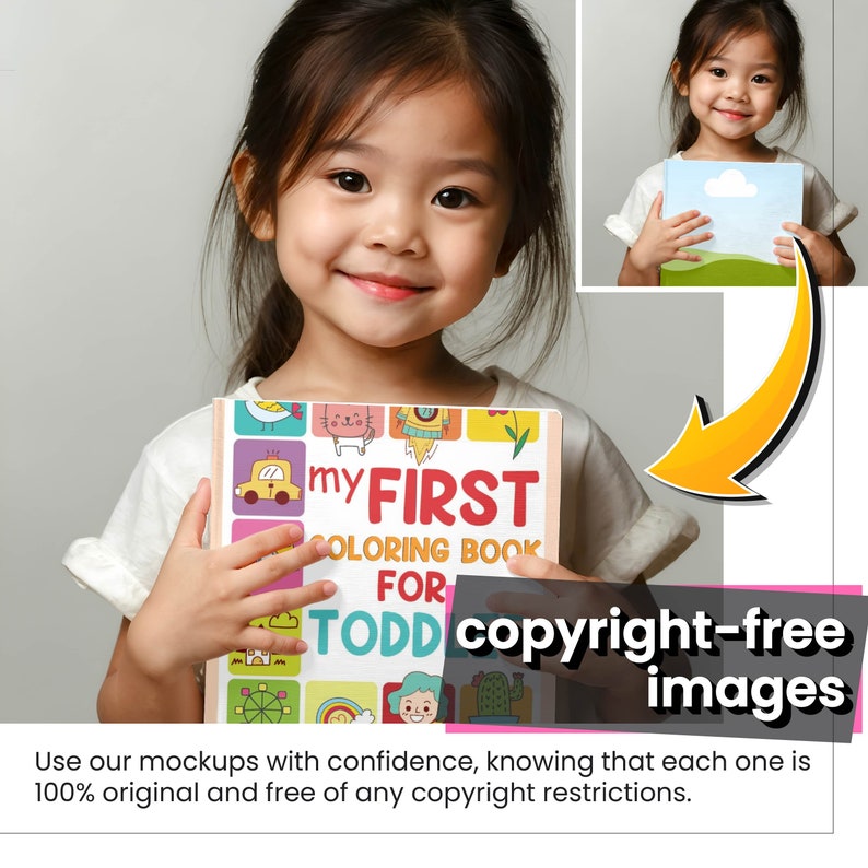 Pu&ograve; includere: Una bambina tiene in mano un libro colorato intitolato "myFIRST COLORING BOOK FOR TODD", con illustrazioni di un'auto, un razzo e altri oggetti. Il libro &egrave; un'ottima risorsa per i bambini che stanno imparando a colorare.