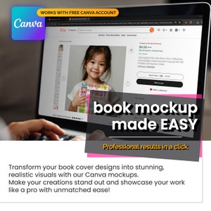 Pacchetto di mockup per libri CANVA: modello quadrato per libri per bambini immagine 2