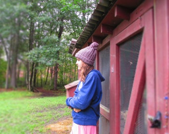 Get ready for winter hats-purple hat!