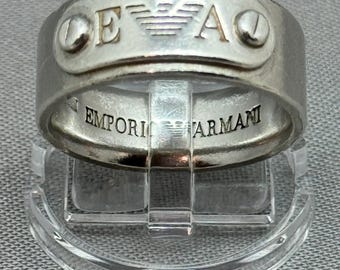 数々の賞を受賞 Sterling Silver Emporio Armani Ring Size 10 - Etsy アクセサリー