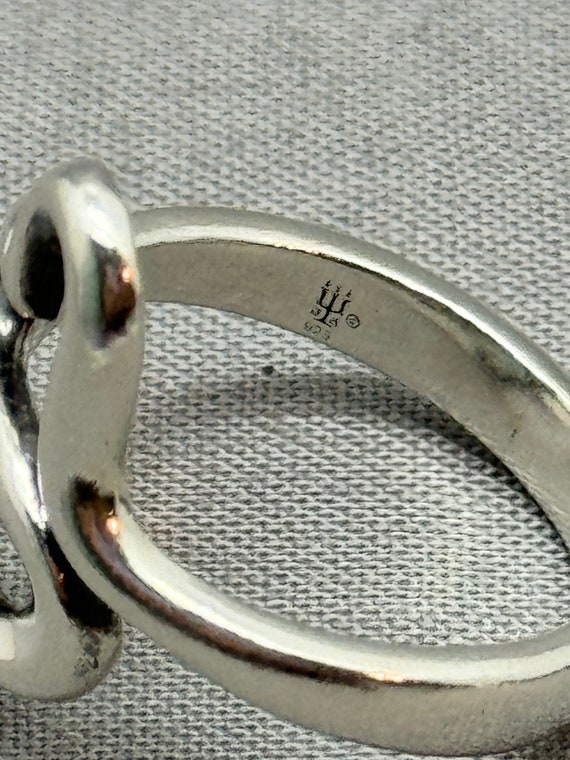 James Avery, Sterling, silver heart to heart ring - image 3