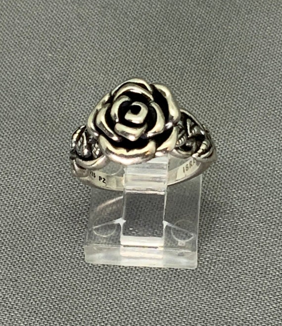 Sterling Silver PZ rose design Isreal ring