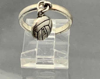 Retired Sterling Silver James Avery Volleyball Charm Dangle Ring