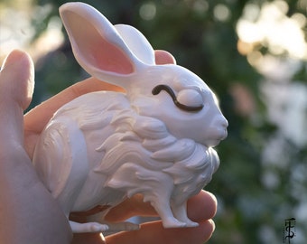The White Rabbit - Precious Animals, sculpture gift, hand painted