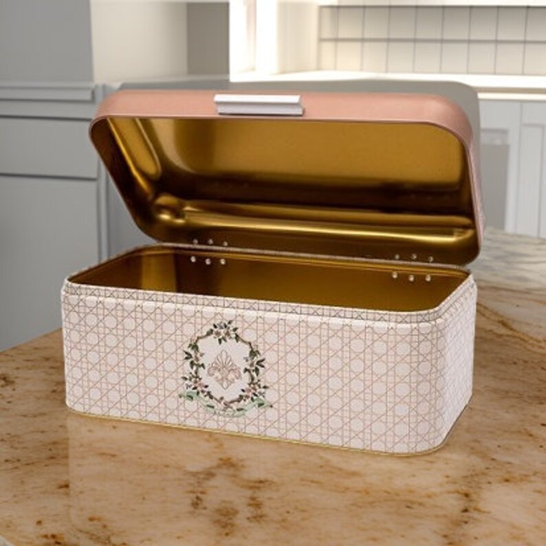 Coppergalvanized Bread Box, Vintage Coppermetal Bread Box, Gift for