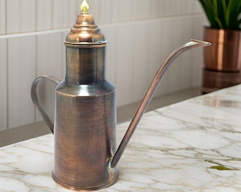 Copper Olive Oil Bottle , Retro Oil Dropper Bottle, Okcid Copper Oil Cruet, Handmade Oil Dispenser