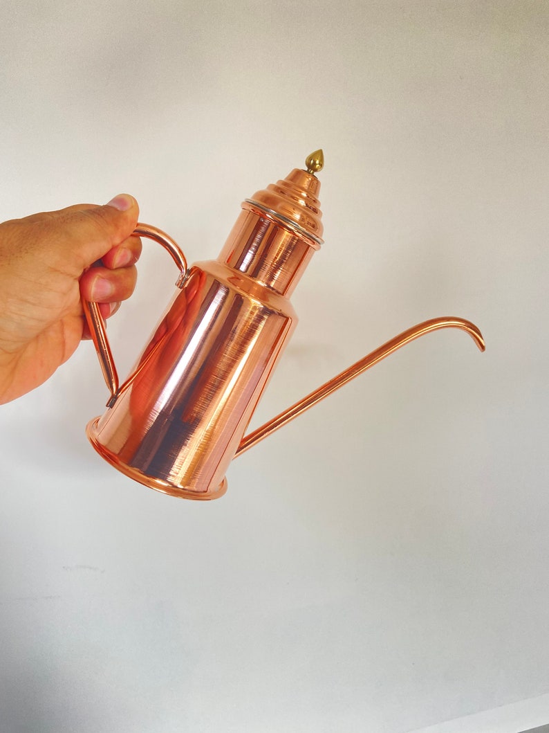 Copper Olive Oil Bottle, Oil Dropper Bottle, Pure Copper Oil Cruet, Handmade Oil Dispenser image 8